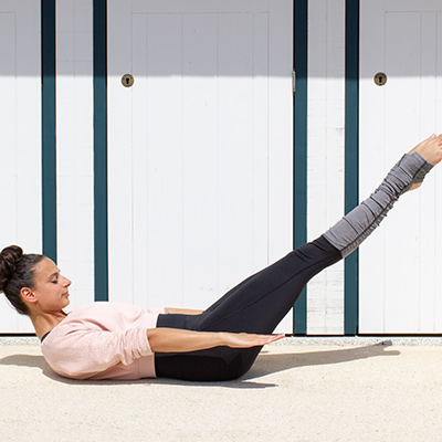Picture praticing Pilates outdoor